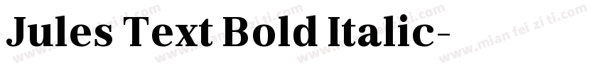 Jules Text Bold Italic字体转换